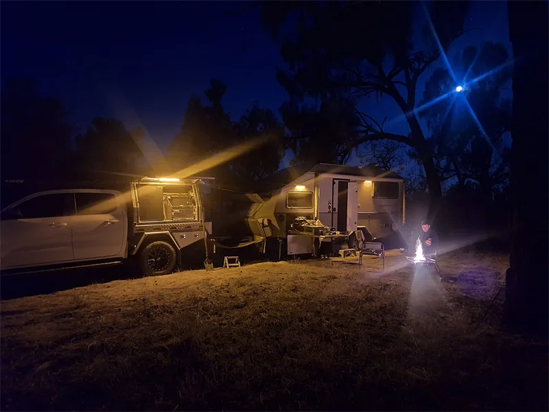 Outdoor Camping RV Lights: Amber/Red + White