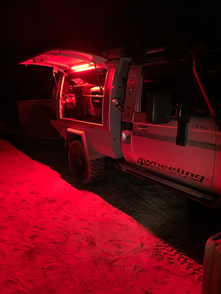 Outdoor Two-Color Camping Light: Red + White